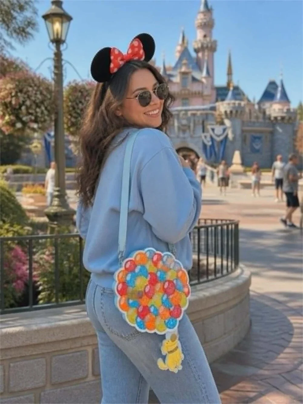 Hand-Embellished Disney Pixar Up Balloon Loungefly Crossbody OOAK